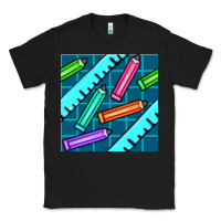 Black school pencil seamless pattern Classic Tee - BundleAndBundleShop