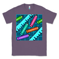 Lavender school pencil seamless pattern Classic Tee - BundleAndBundleShop