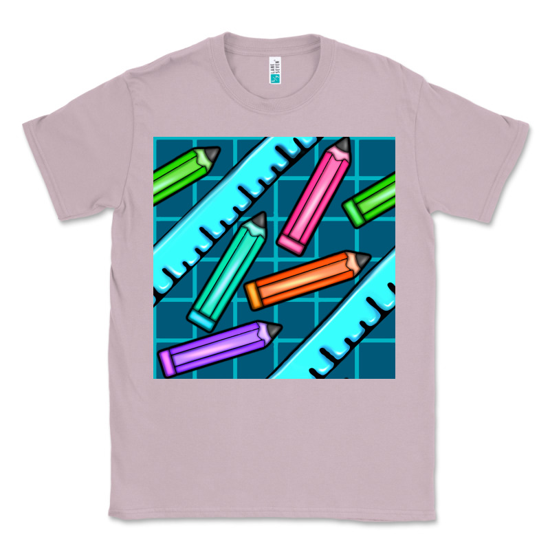 School Pencil Seamless Pattern Classic Tee by BundleAndBundleShop | Teevron
