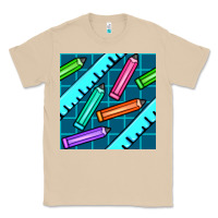 Mushroom school pencil seamless pattern Classic Tee - BundleAndBundleShop