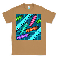 Toasted Coconut school pencil seamless pattern Classic Tee - BundleAndBundleShop