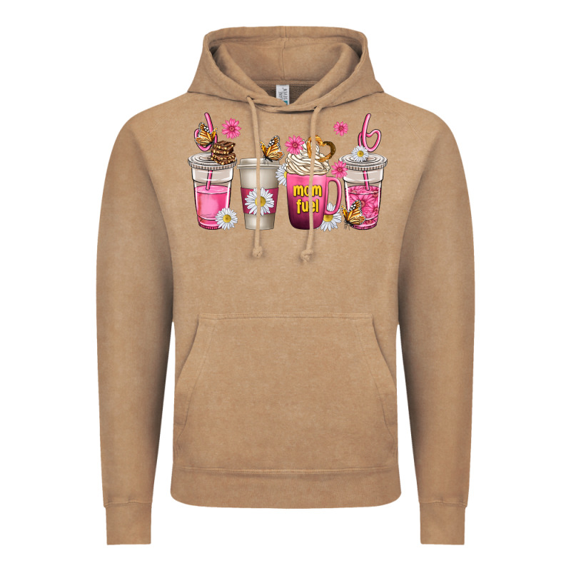 Mom Fuel Coffee Cups Vintage Hoodie by texasbilliewilder | Teevron