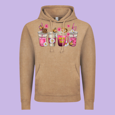 Mom Fuel Coffee Cups Vintage Hoodie Designed By Texasbilliewilder