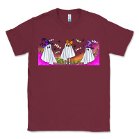 Burgundy cutes ghosts libbey glass Classic Tee - BundleAndBundleShop