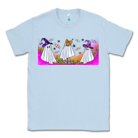 Dusty Blue cutes ghosts libbey glass Classic Tee - BundleAndBundleShop