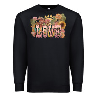 Black love horse western floral Premium Sweatshirt - NancyCooperArtShop