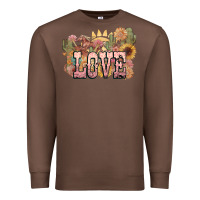 Chestnut love horse western floral Premium Sweatshirt - NancyCooperArtShop