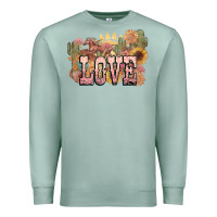 Seafoam love horse western floral Premium Sweatshirt - NancyCooperArtShop