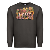 Smoke love horse western floral Premium Sweatshirt - NancyCooperArtShop