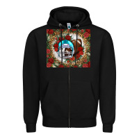 Black american football helmet and leopard Zipper Hoodie - NancyCooperArtShop