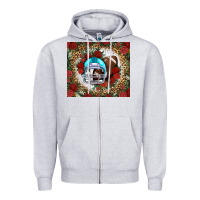 Heather Grey american football helmet and leopard Zipper Hoodie - NancyCooperArtShop