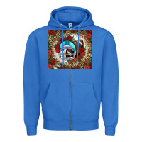 True Royal american football helmet and leopard Zipper Hoodie - NancyCooperArtShop