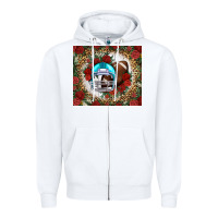 White american football helmet and leopard Zipper Hoodie - NancyCooperArtShop