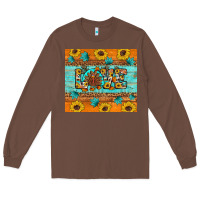 Chestnut Sunflower Leopard Thanksgiving Love Long Sleeve Tee - Artiststas