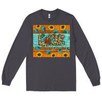 Smoke Sunflower Leopard Thanksgiving Love Long Sleeve Tee - Artiststas