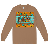 Toasted Coconut Sunflower Leopard Thanksgiving Love Long Sleeve Tee - Artiststas