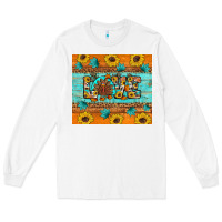 White Sunflower Leopard Thanksgiving Love Long Sleeve Tee - Artiststas