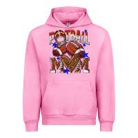 Fuchsia Pink American Football Mom Urban Hoodie - NancyCooperArtShop