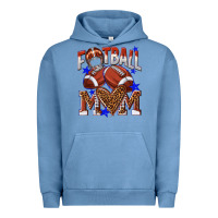 Pigment Pebble Blue American Football Mom Urban Hoodie - NancyCooperArtShop