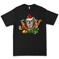 Black Christmas joy english bulldog Premium Tee - BarkalooDesign