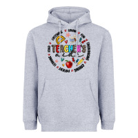 Heather Grey teachers aide Heavyweight Hoodie - MaliasSmallBusiness