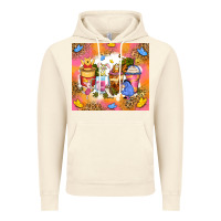 Vintage Artic cartoon characters coffee cups Vintage Hoodie - Zillion Design Studio