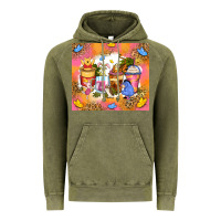 Vintage Olive cartoon characters coffee cups Vintage Hoodie - Zillion Design Studio