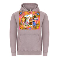 Vintage Zinc cartoon characters coffee cups Vintage Hoodie - Zillion Design Studio