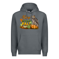 Rock Here Comes Fall Owl Premium Hoodie - LillyAllenDesigns