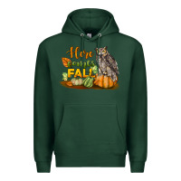 Sports Green Here Comes Fall Owl Premium Hoodie - LillyAllenDesigns