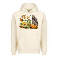Tofu Here Comes Fall Owl Premium Hoodie - LillyAllenDesigns