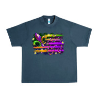 Midnight Navy mardi gras flag Urban Heavy Tee - RacoonDesign