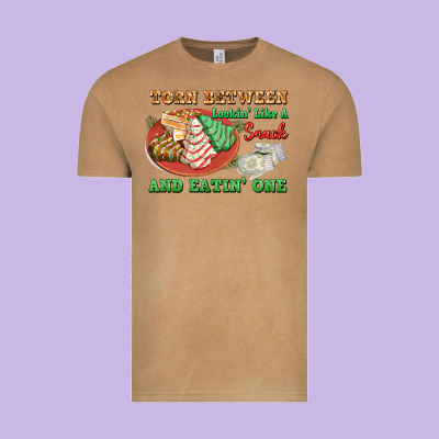 Torn Between Lookin Like A Snack And Eatin One Vintage Tee Designed By Fadigitalartstudio