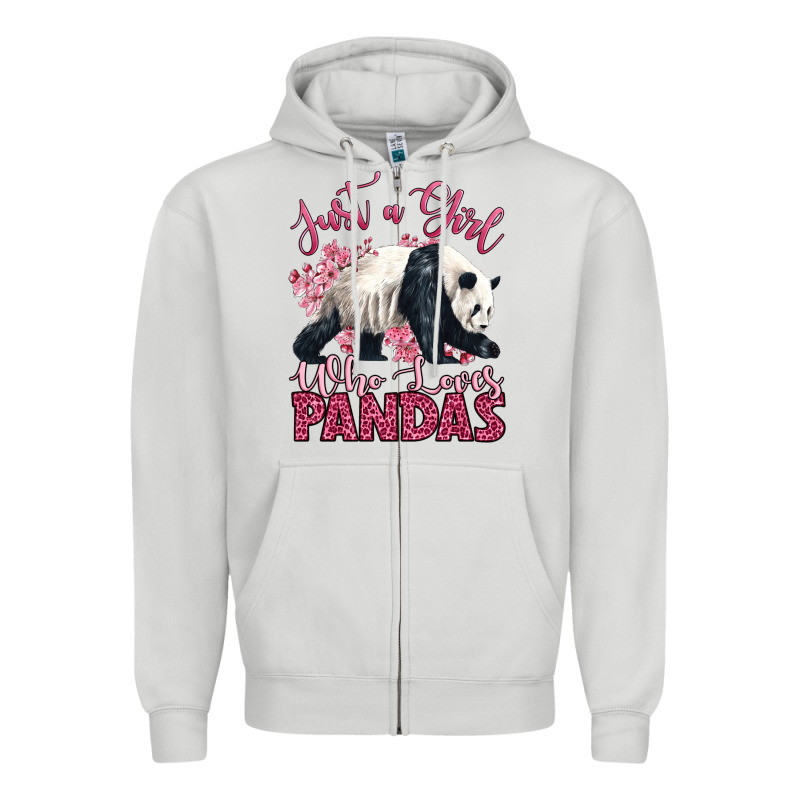 Just A Girl Who Loves Pandas Zipper Hoodie by LillyAllenDesigns | Teevron
