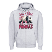 Heather Grey just a girl who loves pandas Zipper Hoodie - LillyAllenDesigns