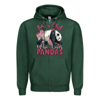 Sports Green just a girl who loves pandas Zipper Hoodie - LillyAllenDesigns