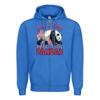 True Royal just a girl who loves pandas Zipper Hoodie - LillyAllenDesigns