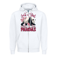 White just a girl who loves pandas Zipper Hoodie - LillyAllenDesigns