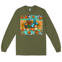 Army Green Thanksgiving Truck With Turkey Long Sleeve Tee - Artiststas