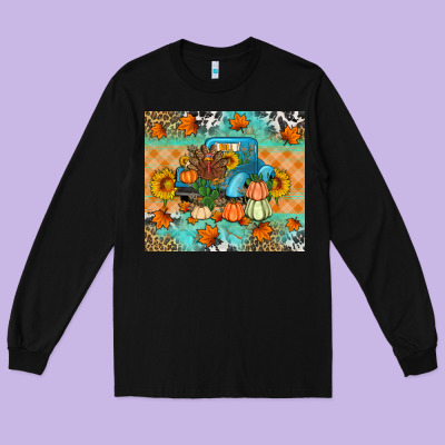 Thanksgiving Truck With Turkey Long Sleeve Tee Designed By Artiststas