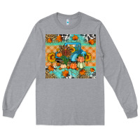 Heather Grey Thanksgiving Truck With Turkey Long Sleeve Tee - Artiststas