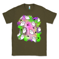 Army Green ghost halloween patch Classic Tee - BundleAndBundleShop