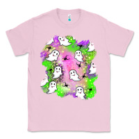 Bubblegum Pink ghost halloween patch Classic Tee - BundleAndBundleShop