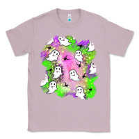 Lilac ghost halloween patch Classic Tee - BundleAndBundleShop