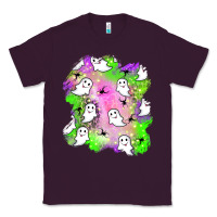 Plum ghost halloween patch Classic Tee - BundleAndBundleShop