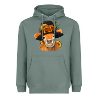 Thanksgiving Cow Heavyweight Hoodie | Teevron