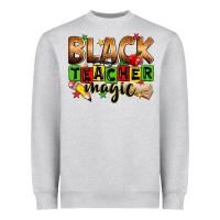 Heather Grey Black Teacher magic juneteenth Heavyweight Sweatshirt - Zillion Design Studio