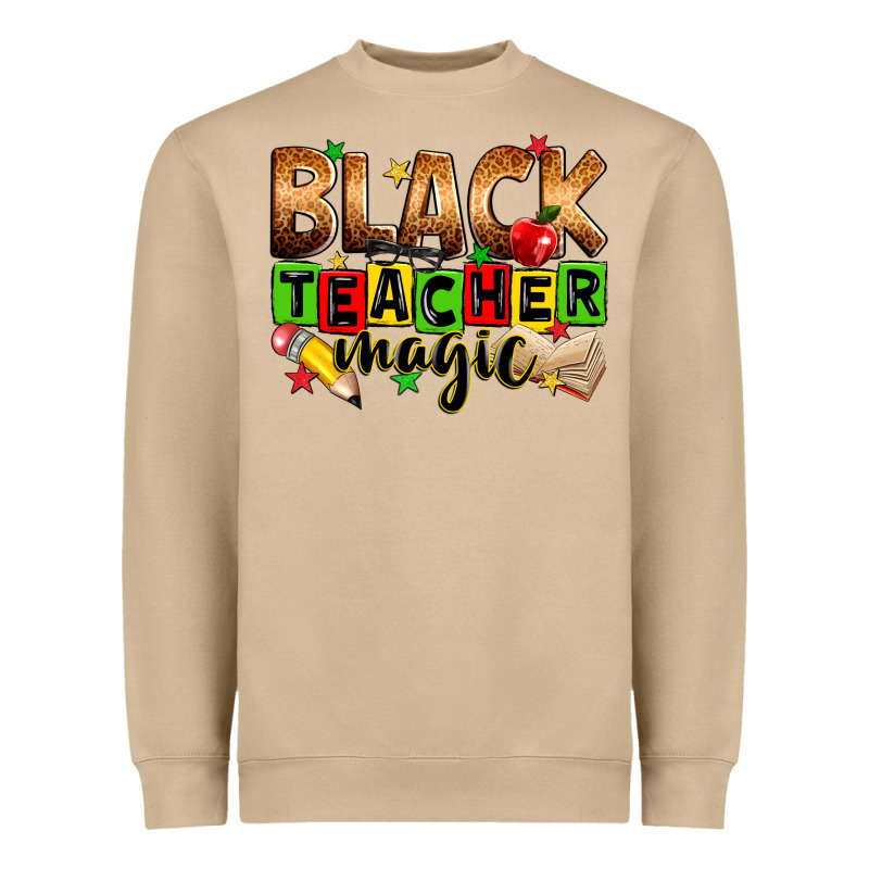 Black Teacher Magic Juneteenth Heavyweight Sweatshirt by Zillion Design Studio | Teevron