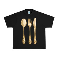 Black spoon fork knife fa element Urban Heavy Tee - FaDigitalArtStudio