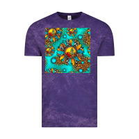Cloud Purple western sunset sunflowers seamless pattern Vintage Tee - HRA Design Shop